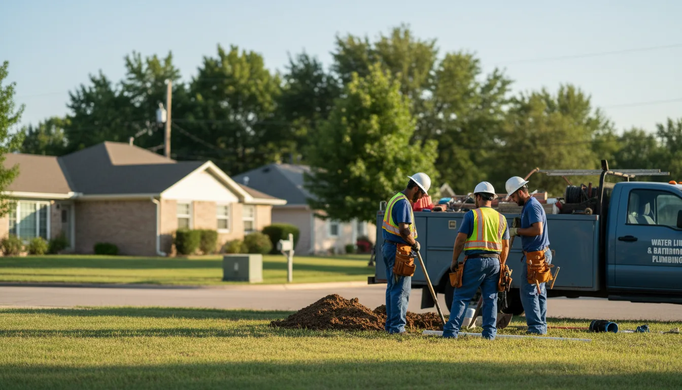 Residential water line and bathroom plumbing service in Churchville, VA